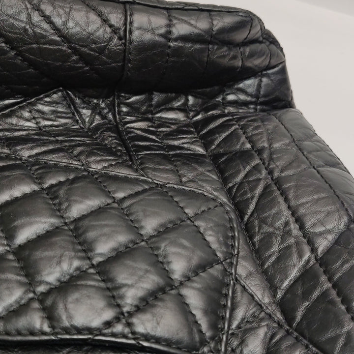 Chanel Karl's Cabas Black Leather Tote Bag