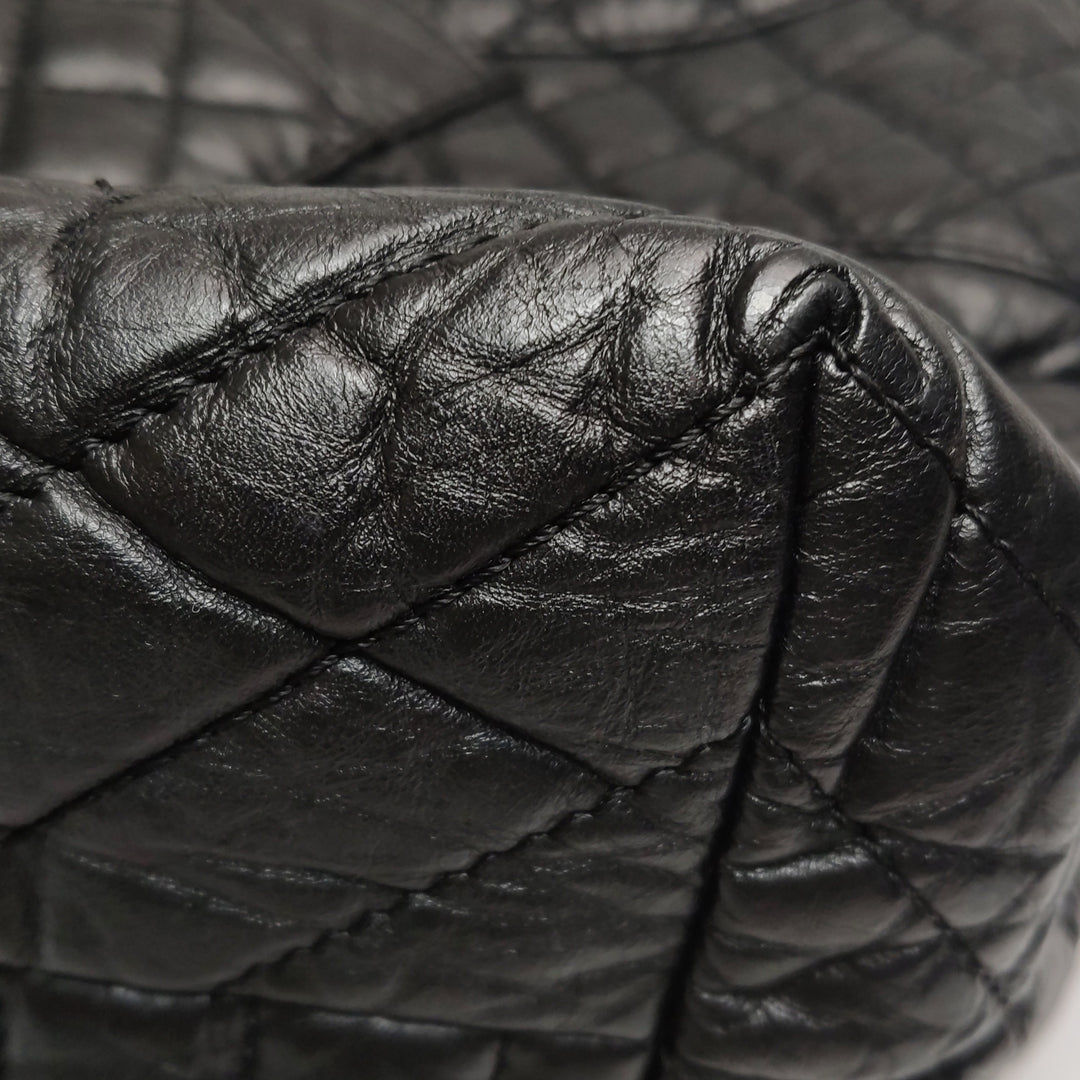 Chanel Karl's Cabas Black Leather Tote Bag