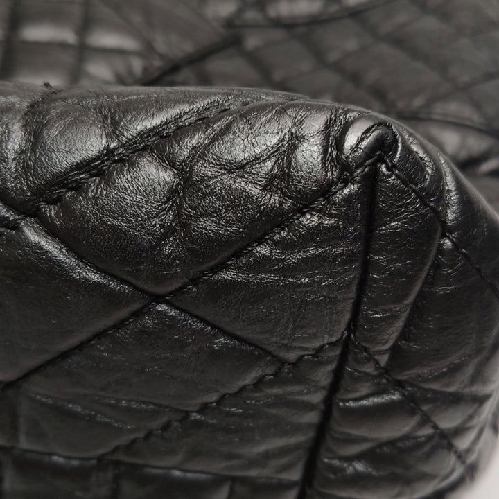 Chanel Karl's Cabas Black Leather Tote Bag