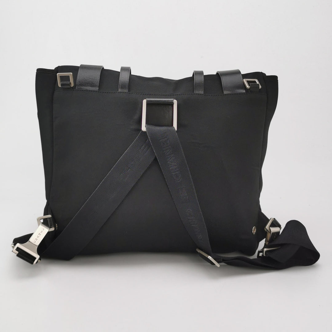 Chanel Sport Convertible Shoulder Bag Black White CC Logo