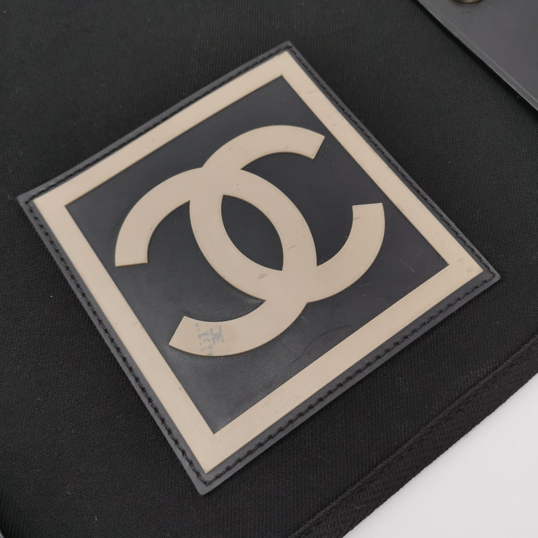 Chanel Sport Convertible Shoulder Bag Black White CC Logo