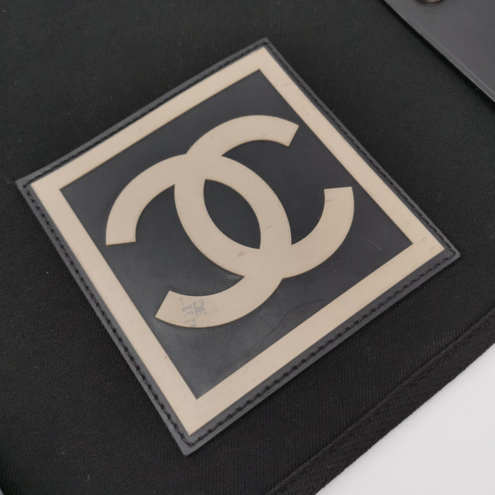 Chanel Sport Convertible Shoulder Bag Black White CC Logo