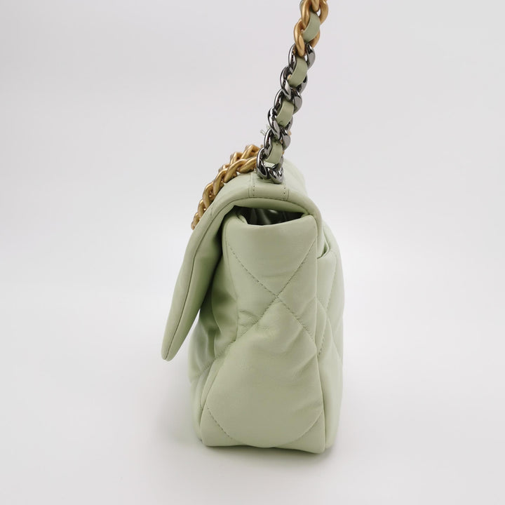 Chanel 19 Flap Bag Small Light Green Mixed Hardware