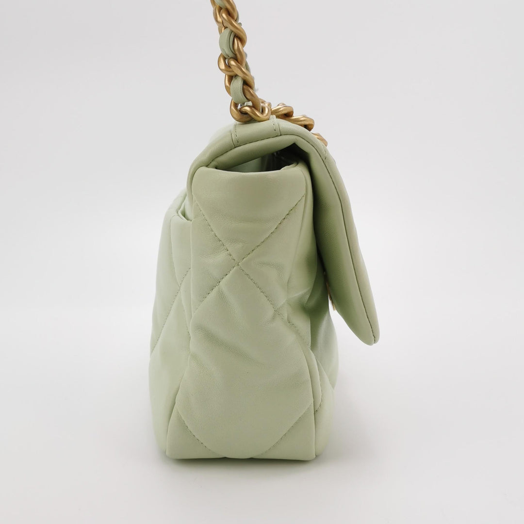 Chanel 19 Flap Bag Small Light Green Mixed Hardware