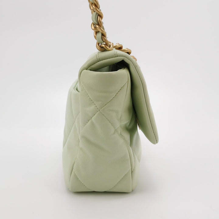 Chanel 19 Flap Bag Small Light Green Mixed Hardware