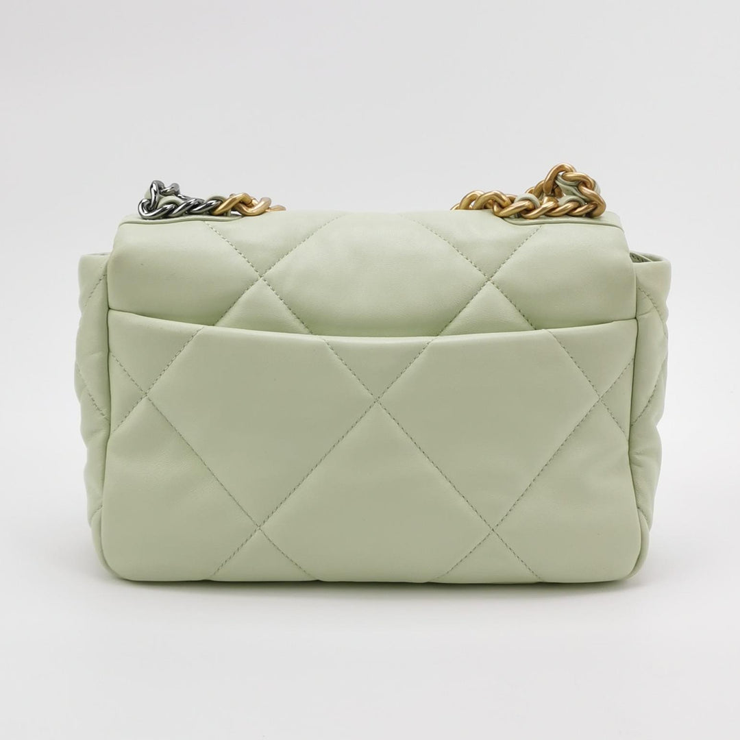 Chanel 19 Flap Bag Small Light Green Mixed Hardware