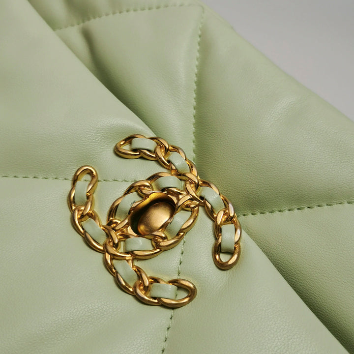 Chanel 19 Flap Bag Small Light Green Mixed Hardware