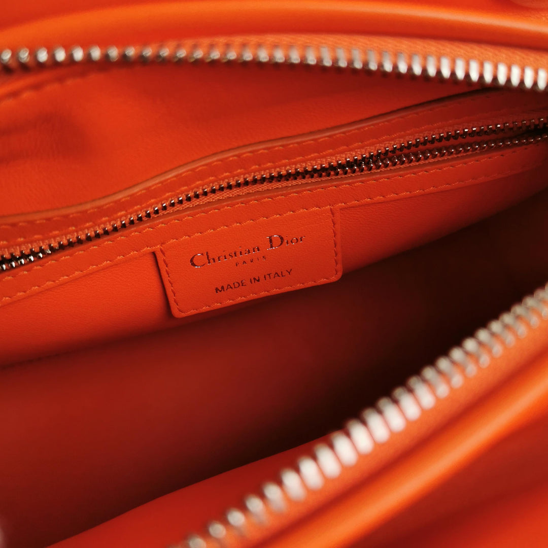 Dior Lady Dior Medium Tweed Orange Multicolour