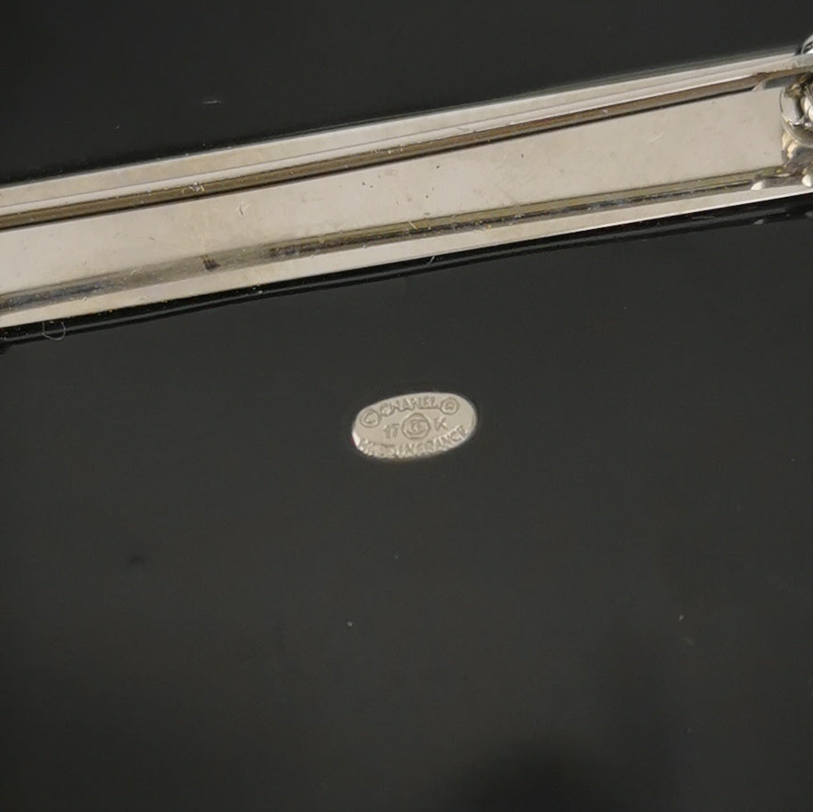 Chanel Faux Pearl Resin Glitter Moon Stars Brooch