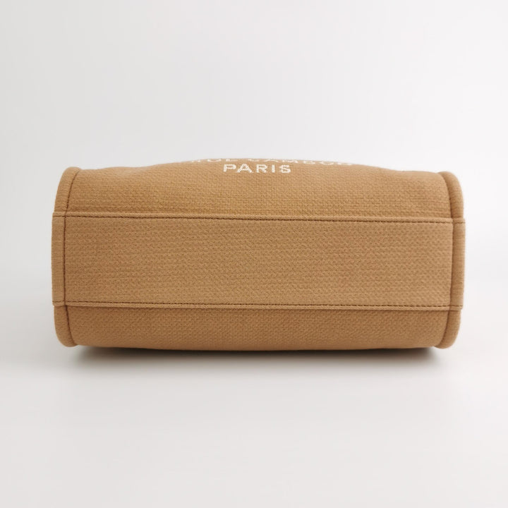 Chanel Mixed Fibers Small Deauville Tote Camel