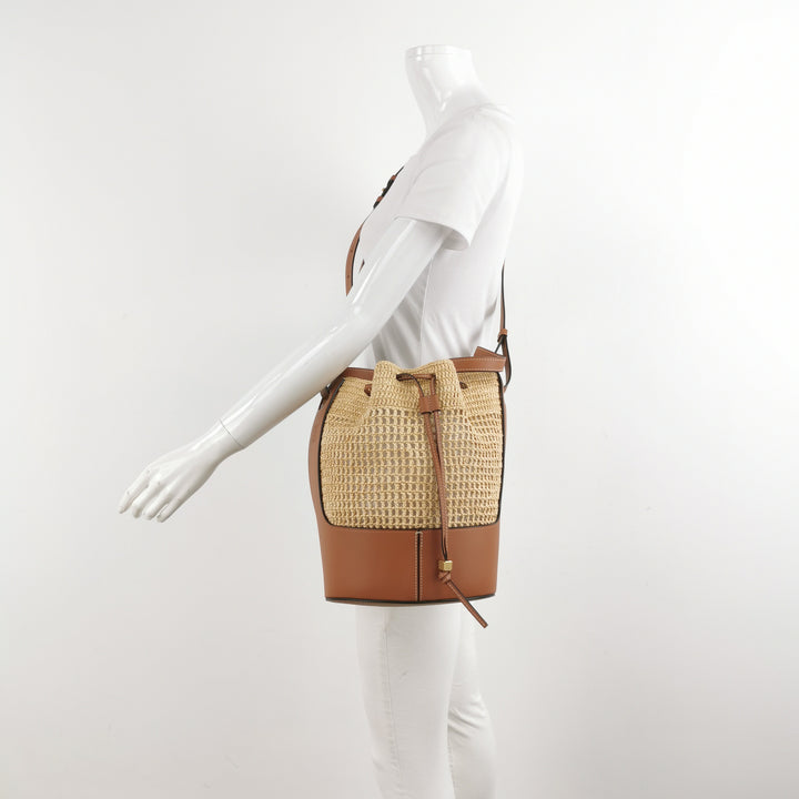 Loewe Balloon Drawstring-fastening Bucket Bag in Beige