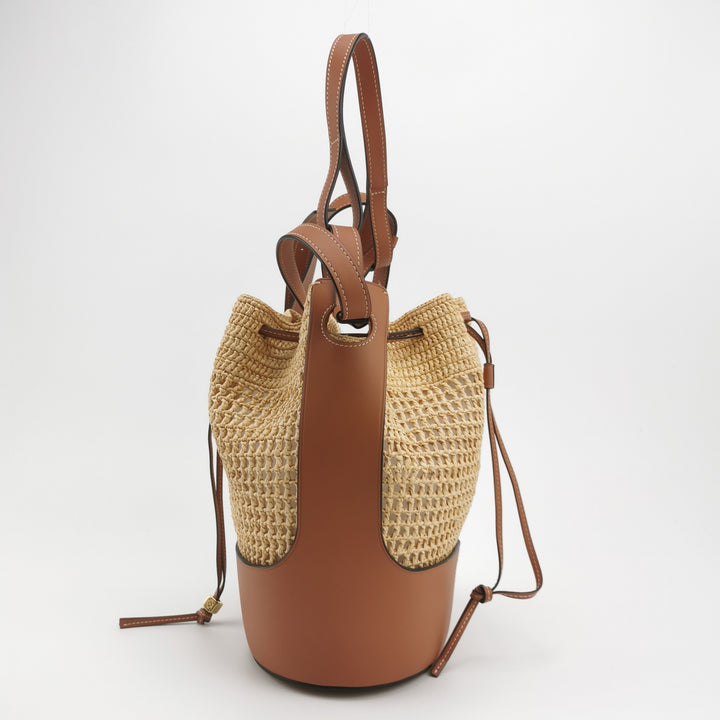 Loewe Balloon Drawstring-fastening Bucket Bag in Beige