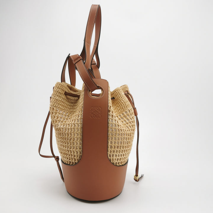 Loewe Balloon Drawstring-fastening Bucket Bag in Beige