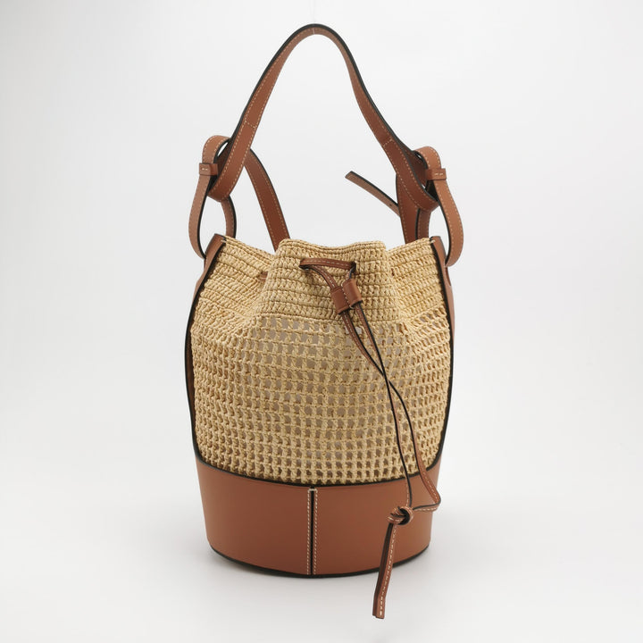 Loewe Balloon Drawstring-fastening Bucket Bag in Beige