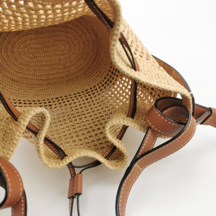 Loewe Balloon Drawstring-fastening Bucket Bag in Beige
