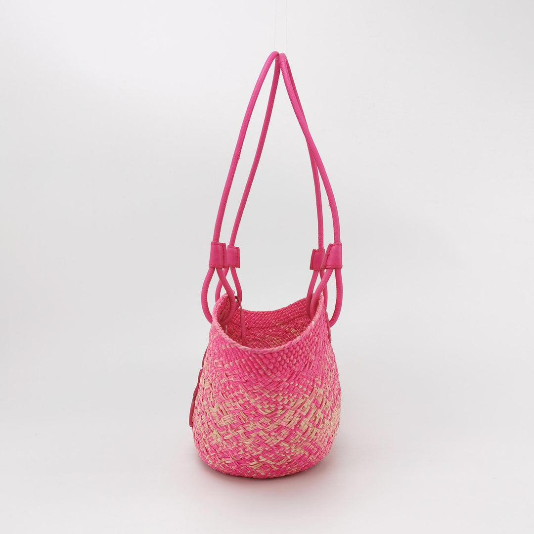 Loewe Pink x Paula's Ibiza Small Anagram Basket Tote Bag Fuchsia