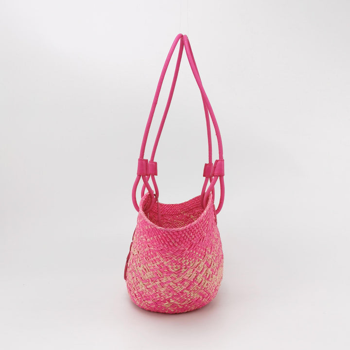 Loewe Pink x Paula's Ibiza Small Anagram Basket Tote Bag Fuchsia
