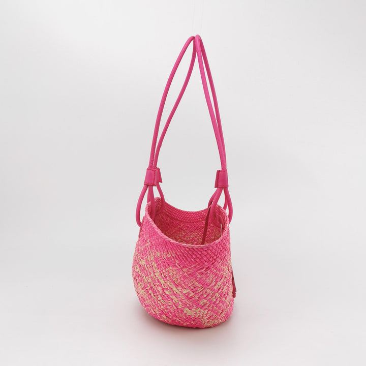 Loewe Pink x Paula's Ibiza Small Anagram Basket Tote Bag Fuchsia