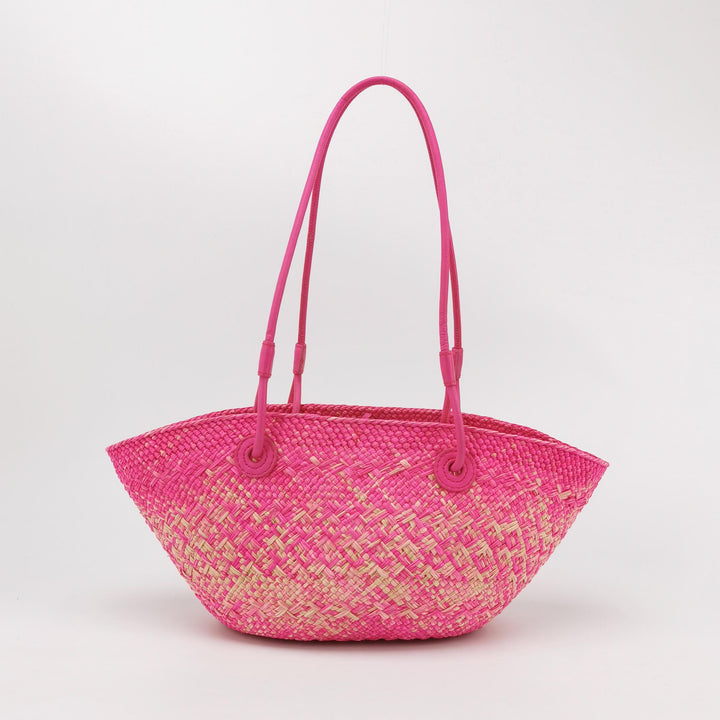 Loewe Pink x Paula's Ibiza Small Anagram Basket Tote Bag Fuchsia