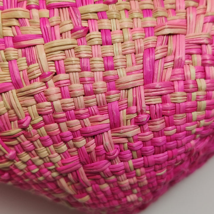 Loewe Pink x Paula's Ibiza Small Anagram Basket Tote Bag Fuchsia