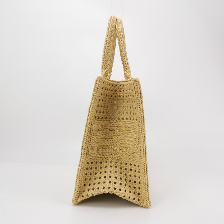Dior Book Tote Medium Size Natural Cannage Vienna Straw