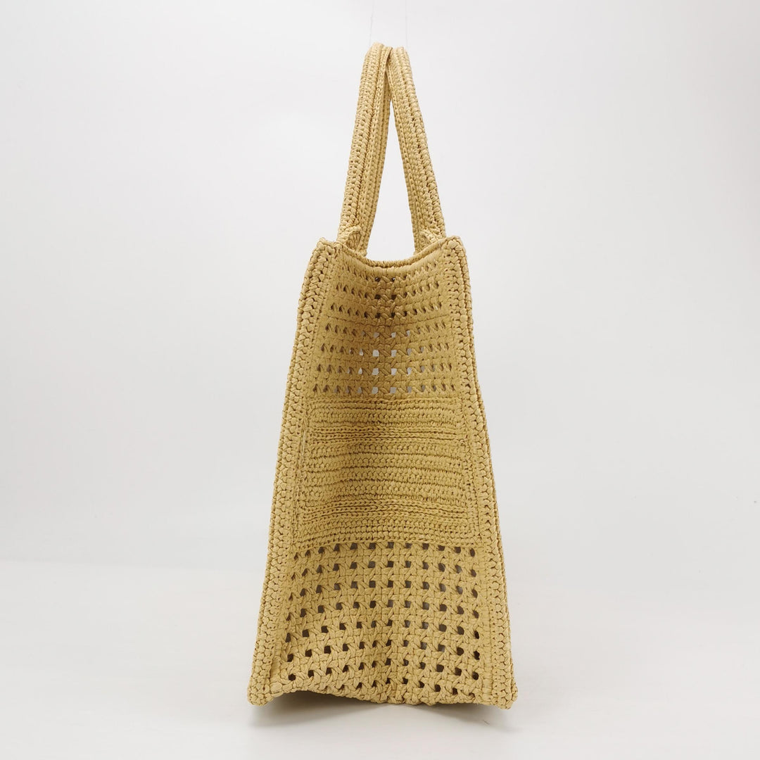 Dior Book Tote Medium Size Natural Cannage Vienna Straw