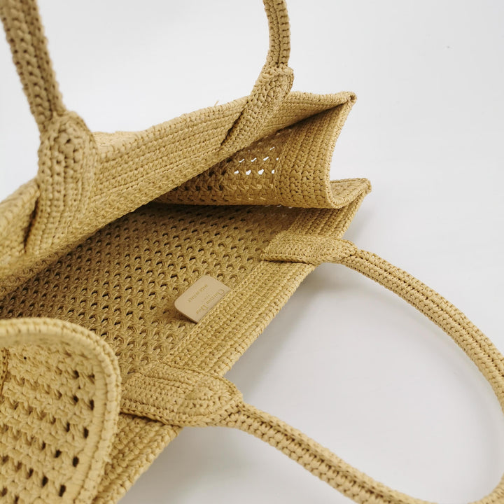 Dior Book Tote Medium Size Natural Cannage Vienna Straw
