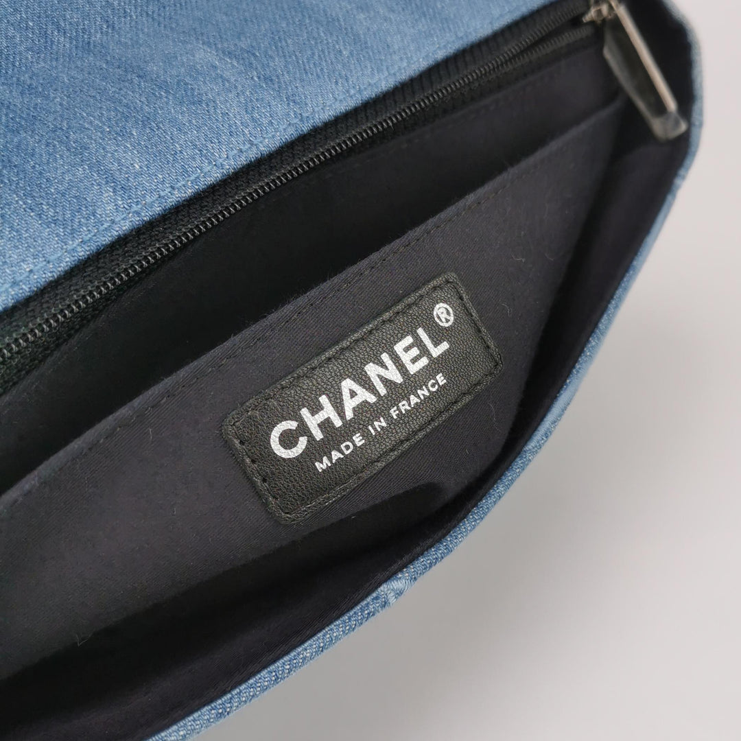 Chanel Medium Flap Denim Perfume Embroidered Medium Flap Bag