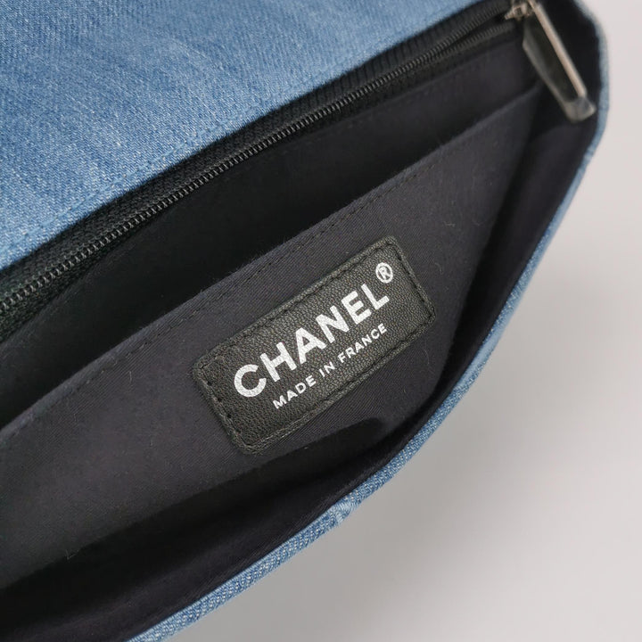 Chanel Medium Flap Denim Perfume Embroidered Medium Flap Bag