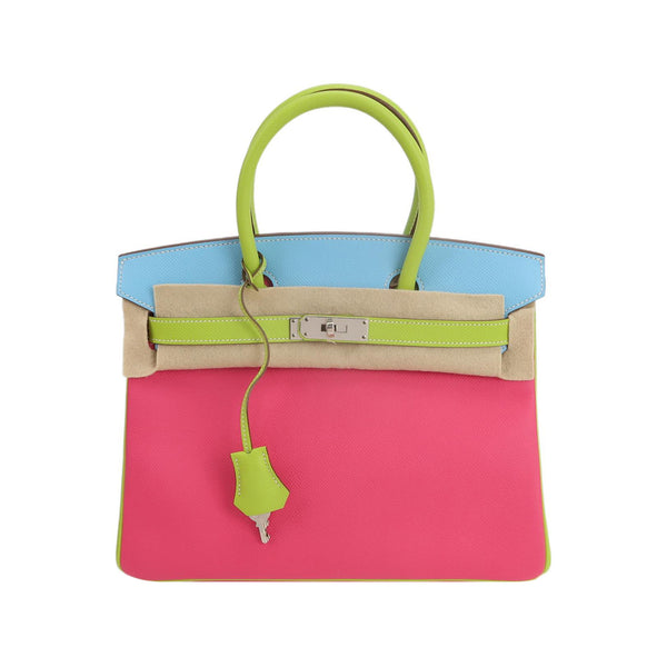 Hermes Tri-colour Birkin 30 Epsom Leather Palladium Hardware