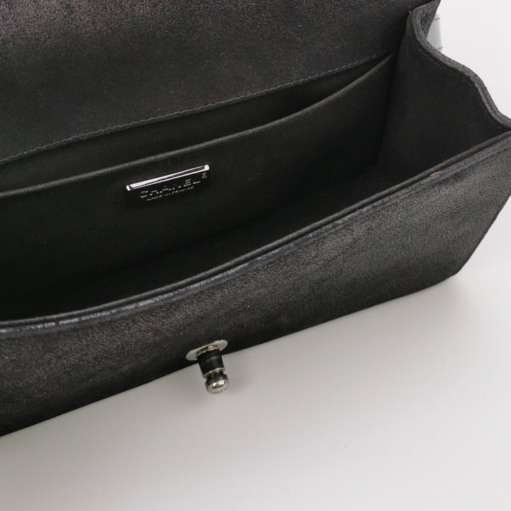 Chanel Boy Bag Medium Sequin Black Silver