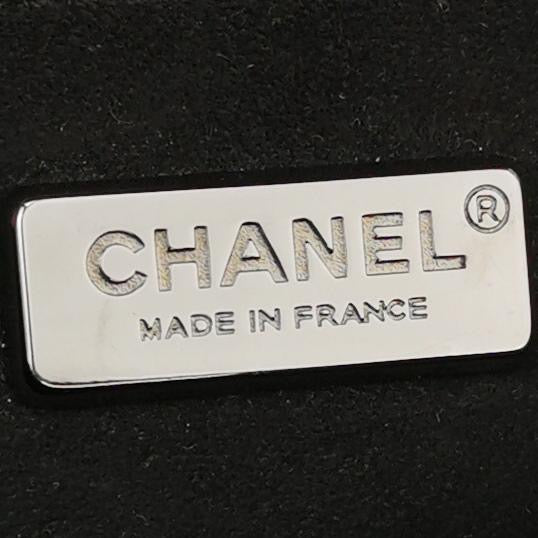 Chanel Boy Bag Medium Sequin Black Silver