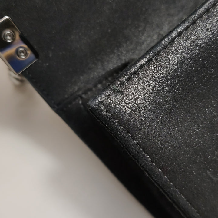 Chanel Boy Bag Medium Sequin Black Silver