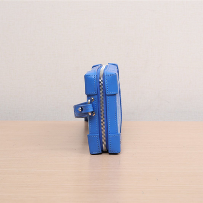 Louis Vuitton Virgil Abloh 2020 Blue Monogram Clouds Coated Canvas Soft Trunk Wallet Silver Hardware