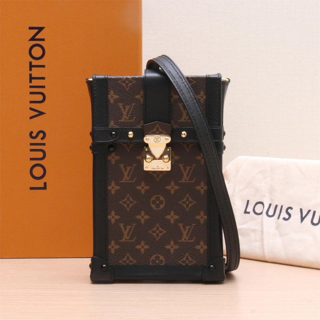 Vuitton Monogram Eclipse Louis Vuitton Vertical Trunk Pochette