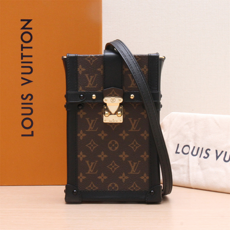 Louis Vuitton Pochette Trunk Verticale Bag Brown Monogram – Trésor