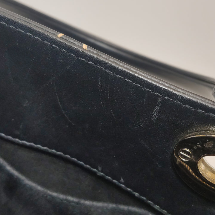 Dior Lady Dior Bag Air Embroidered and Beaded Medium Black Leather