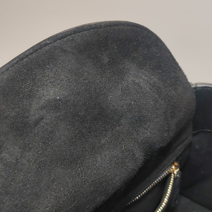 Dior Lady Dior Bag Air Embroidered and Beaded Medium Black Leather
