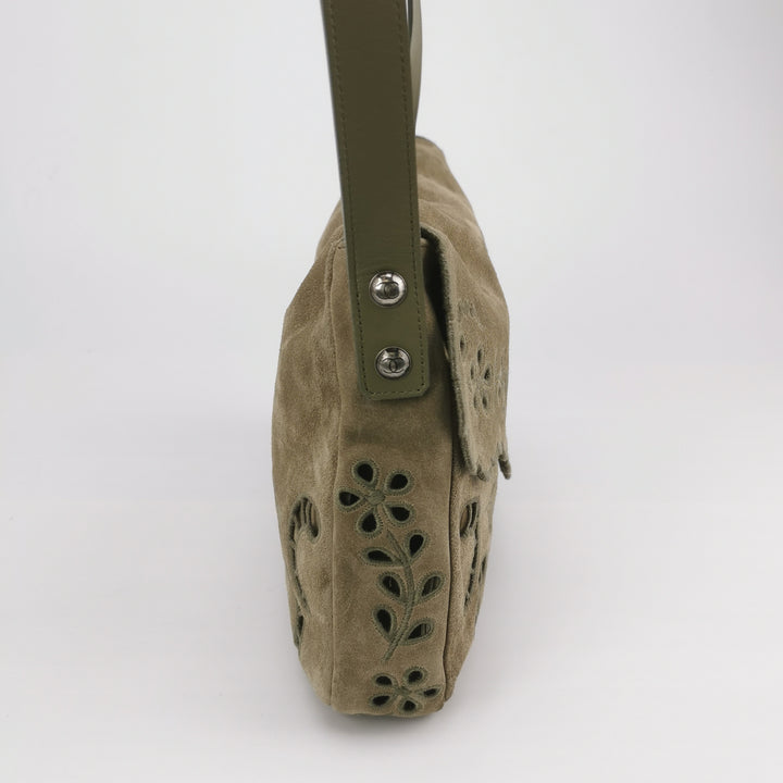 Chanel Suede Eyelet Messenger Bag