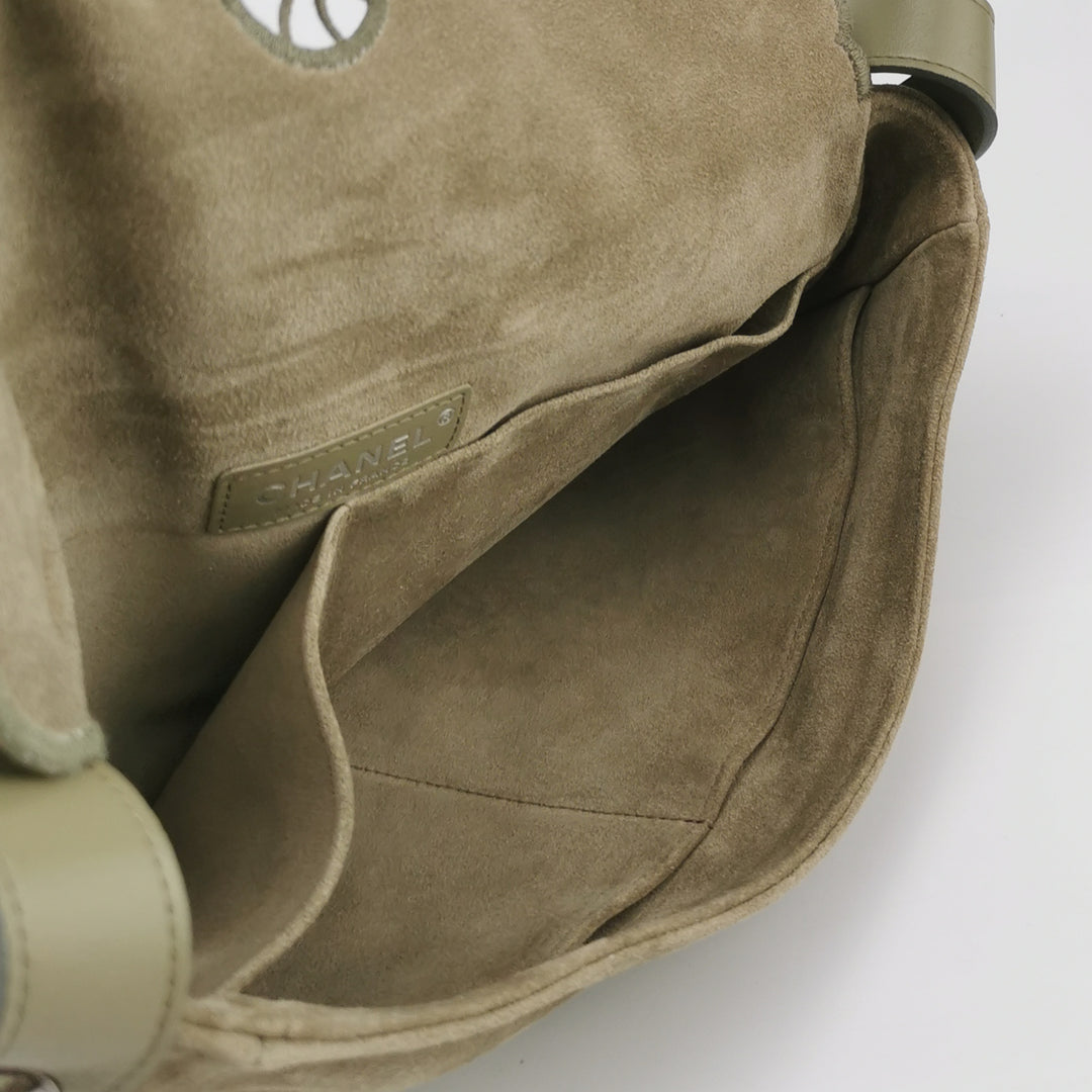 Chanel Suede Eyelet Messenger Bag