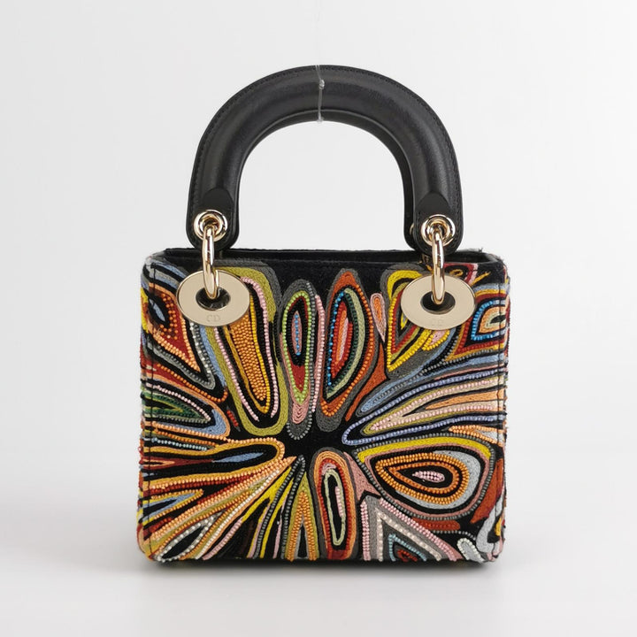 Dior Mini Lady Dior Limited Edition Heart Embroidered Bag
