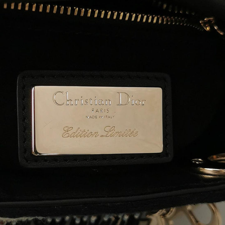 Dior Mini Lady Dior Limited Edition Heart Embroidered Bag
