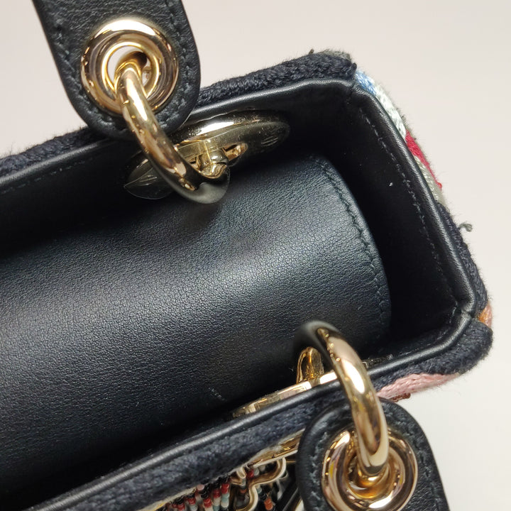 Dior Mini Lady Dior Limited Edition Heart Embroidered Bag