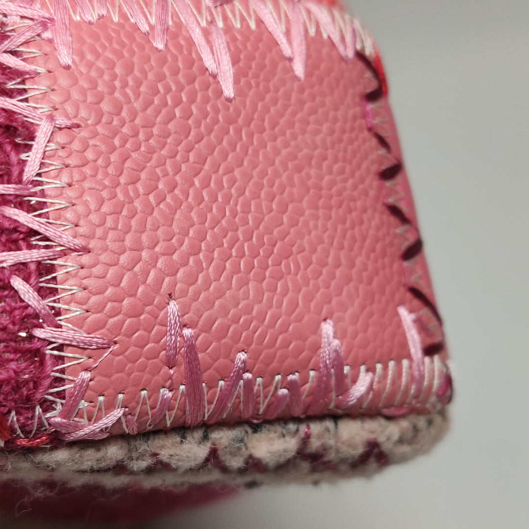 Chanel Medium Flap Bag Pink Patchwork Tweed Silver Hardware