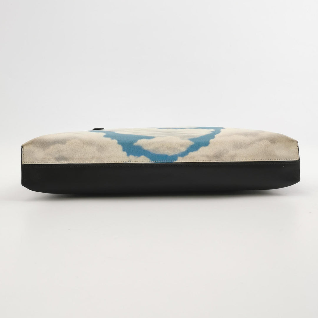 Loewe Clutch Blue Off-white Sky Cloud Print