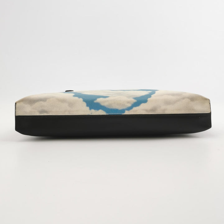 Loewe Clutch Blue Off-white Sky Cloud Print