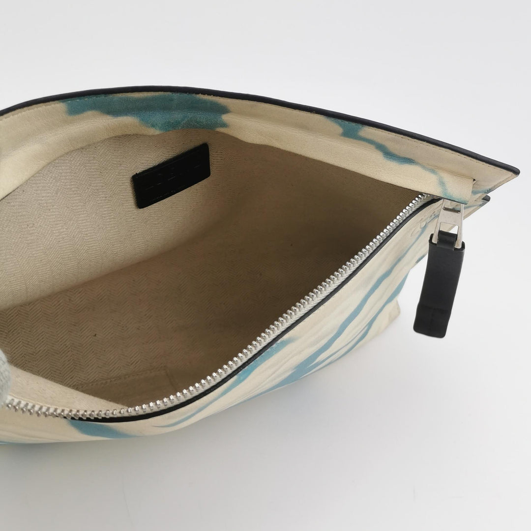 Loewe Clutch Blue Off-white Sky Cloud Print