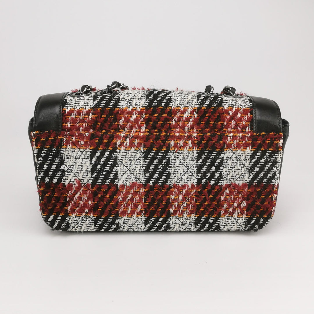 Chanel Coco Corset Flap In Multicolour Tweed and Calfskin Silver Hardware