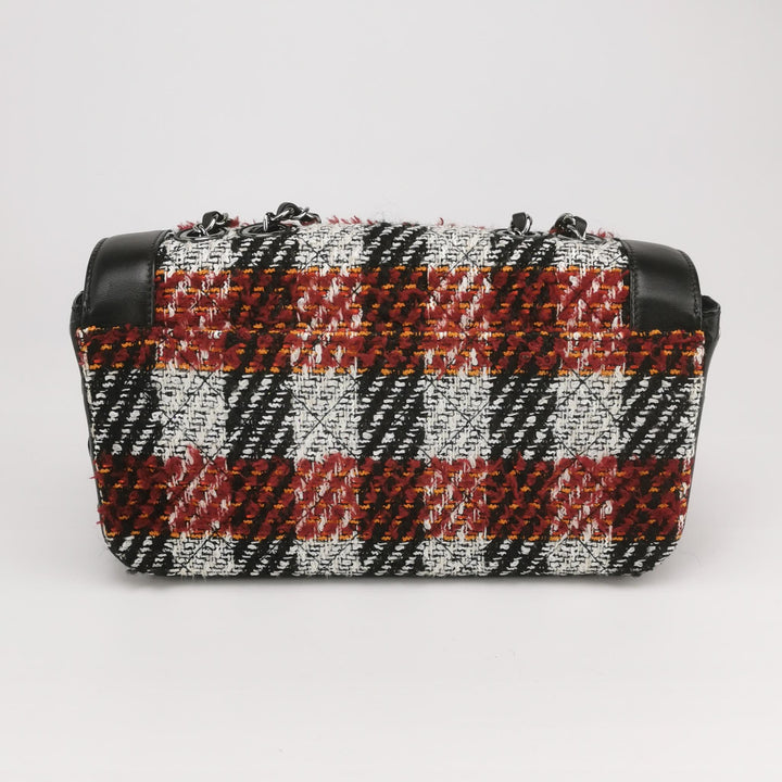 Chanel Coco Corset Flap In Multicolour Tweed and Calfskin Silver Hardware