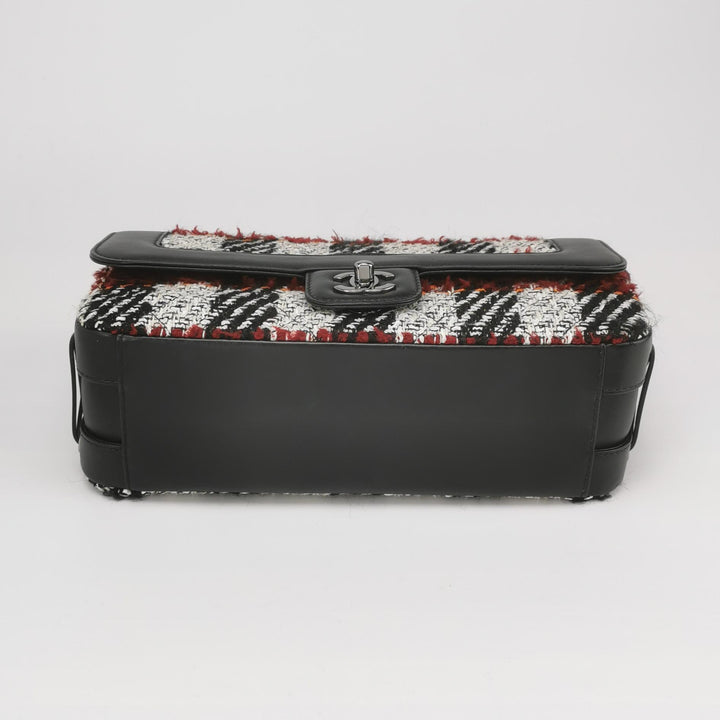 Chanel Coco Corset Flap In Multicolour Tweed and Calfskin Silver Hardware